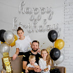 Silver Birthday Balloon Banner – 16 Inch