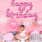Pink Happy Birthday Balloon Banner – 16