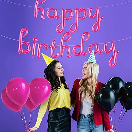 Pink Happy Birthday Balloon Banner – 16