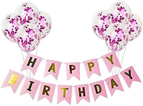 Pink Birthday Decor Kit – 9pcs