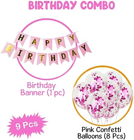 Pink Birthday Decor Kit – 9pcs