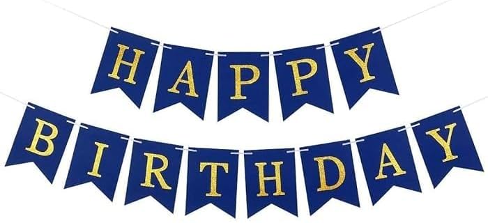 Happy Birthday Dark Blue - 13pcs