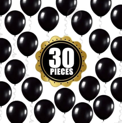 Black Latex Balloons – 30pcs