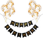 Black Birthday Decoration Set–9 Pcs