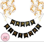 Black Birthday Decoration Set–9 Pcs