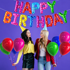 Rainbow Happy Birthday Balloon Banner - 16 Inch | Rainbow Balloons for Happy Birthday Decorations | Kids Theme Birthday Decorations |