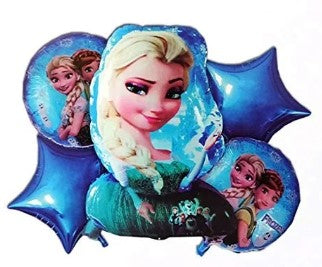 Frozen Theme 5 Pcs Foil Balloon Set – Decorative Balloons for Party Decorations