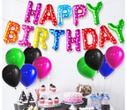 Rainbow Happy Birthday Balloon Banner - 16 Inch | Rainbow Balloons for Happy Birthday Decorations | Kids Theme Birthday Decorations |
